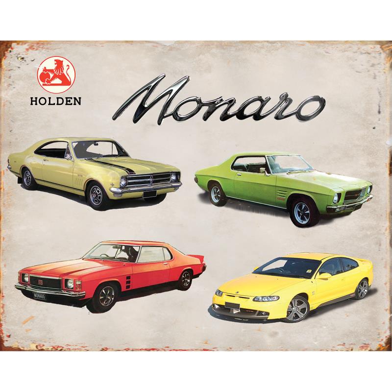 TIN SIGN Holden Monaro 4 Cars