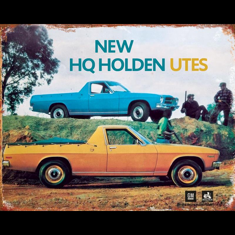 TIN SIGN Holden HQ Utes