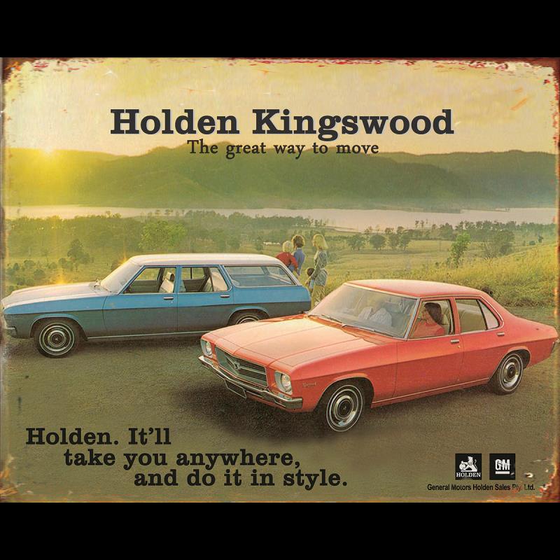 TIN SIGN Holden Kingswood HQ