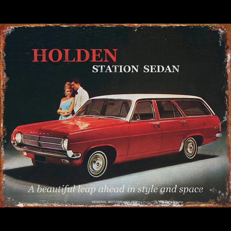 TIN SIGN Holden HD Wagon