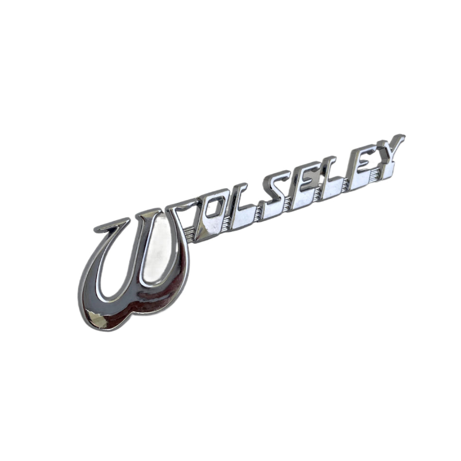 BADGE "Wolseley" Chrome Metal Script Boot