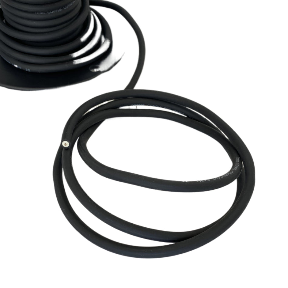 HT LEAD Copper Core 7mm Black Rubber p/mtr