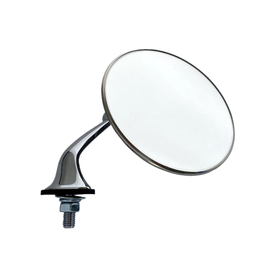 MIRROR RH Round Flat Glass Lucas Style Door / Fender Mirror