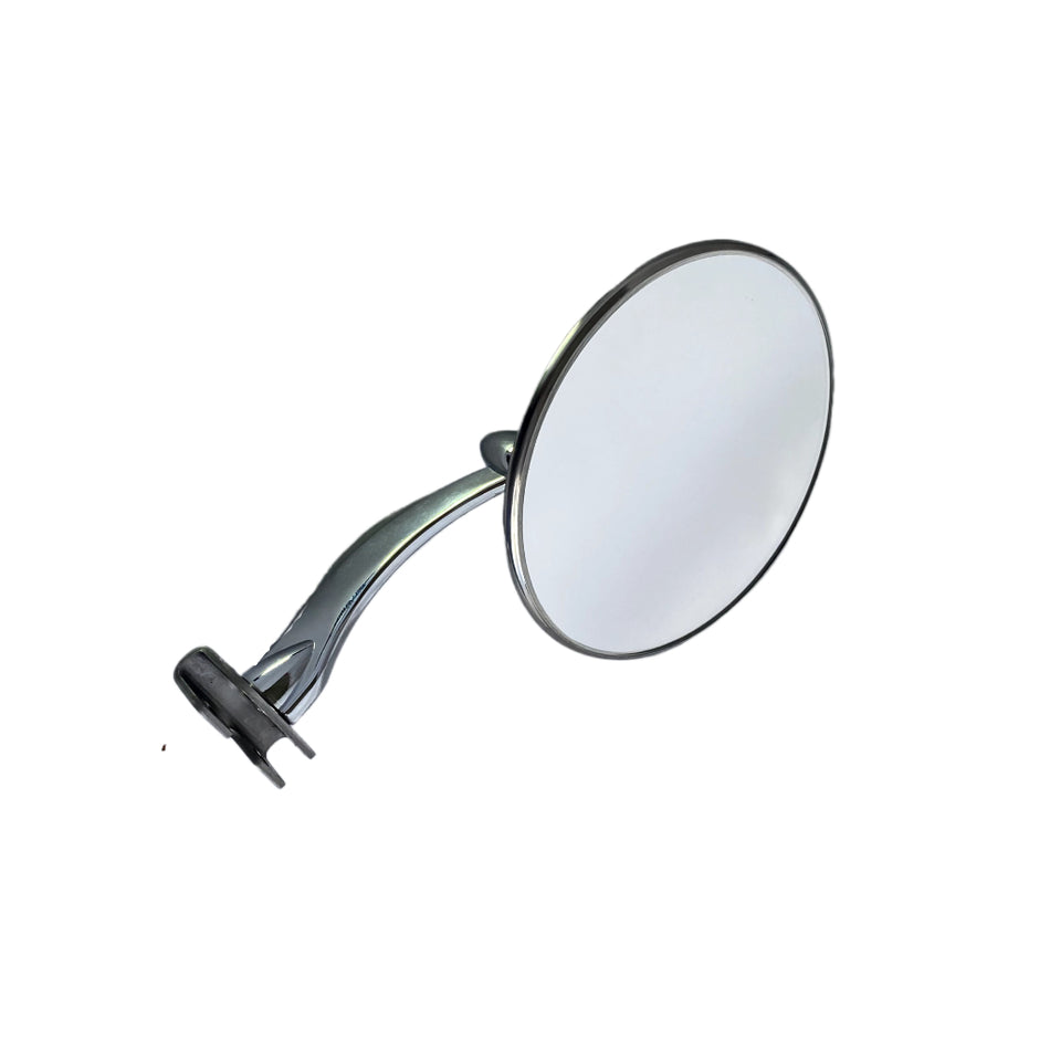 MIRROR CLAMP ON 4" Flat Glass with 85mm Med Arm Chrome