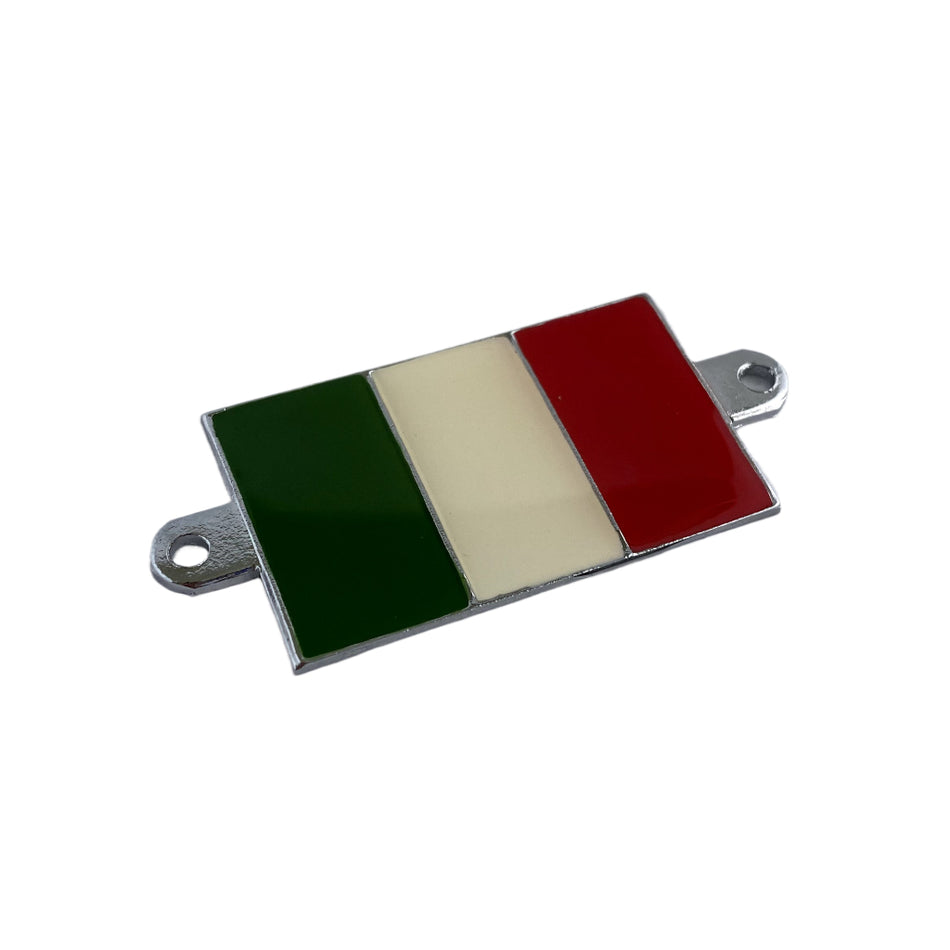BADGE Italian Flag enamel on metal base screw on Pair