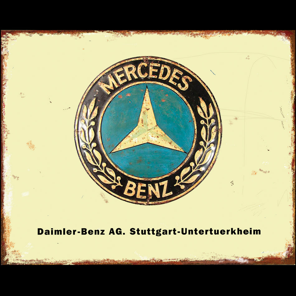 TIN SIGN  Mercedes Benz Stuttgart