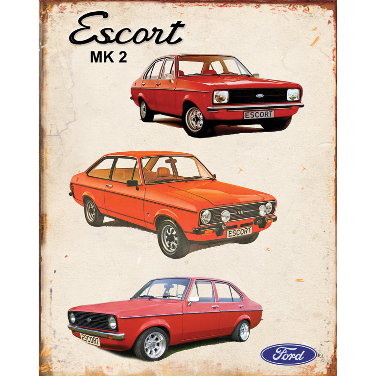 TIN SIGN  Ford Escort Mk2