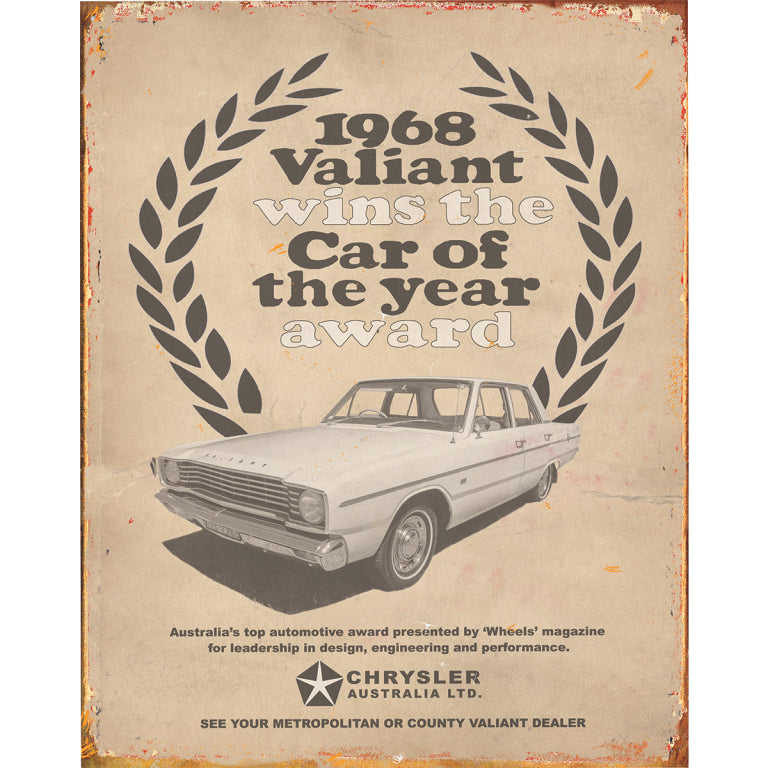 TIN SIGN Valiant 1968