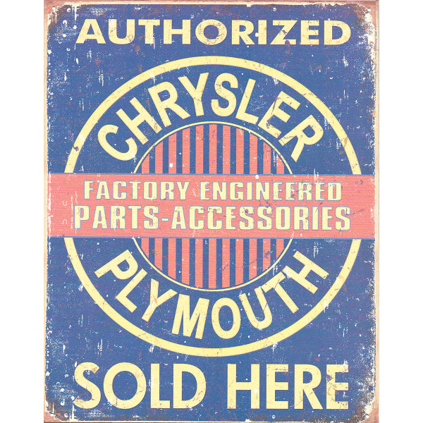 TIN SIGN Chrysler Plymouth Sold Here