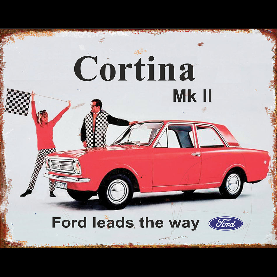 TIN SIGN Ford Cortina Mk2