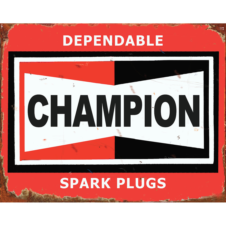 TIN SIGN Champion Dependable Spark Plugs