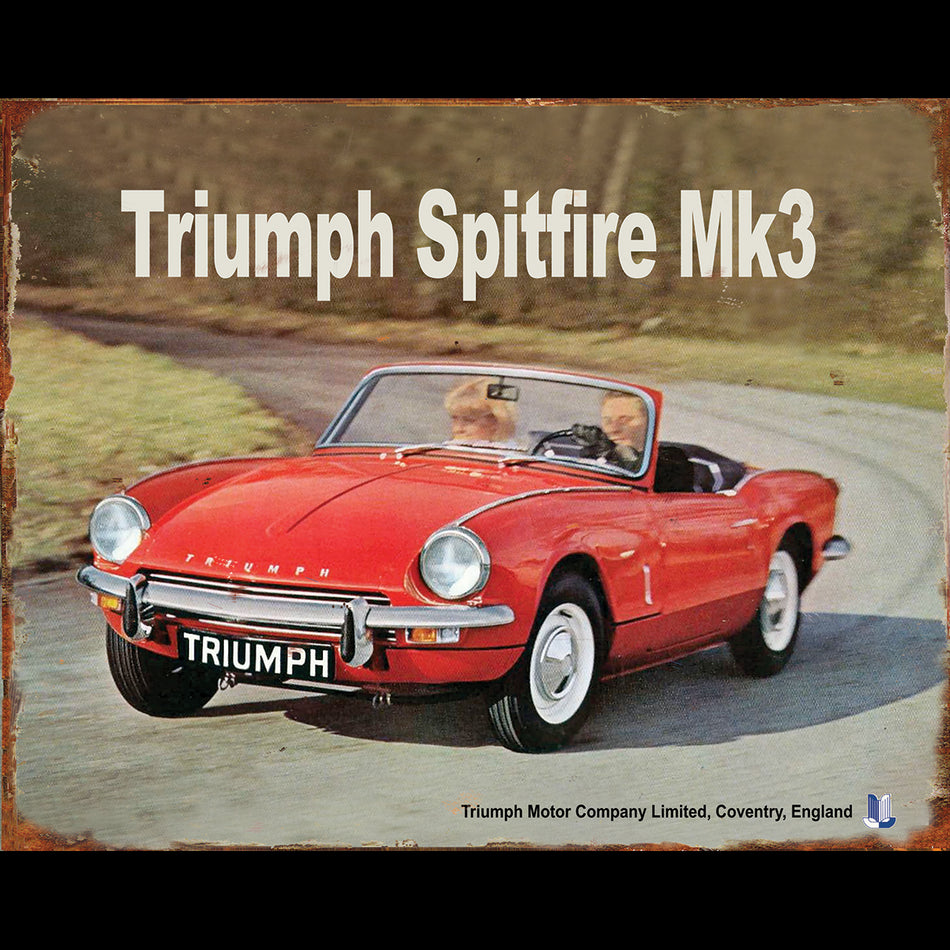 TIN SIGN Triumph Spitfire Mk3