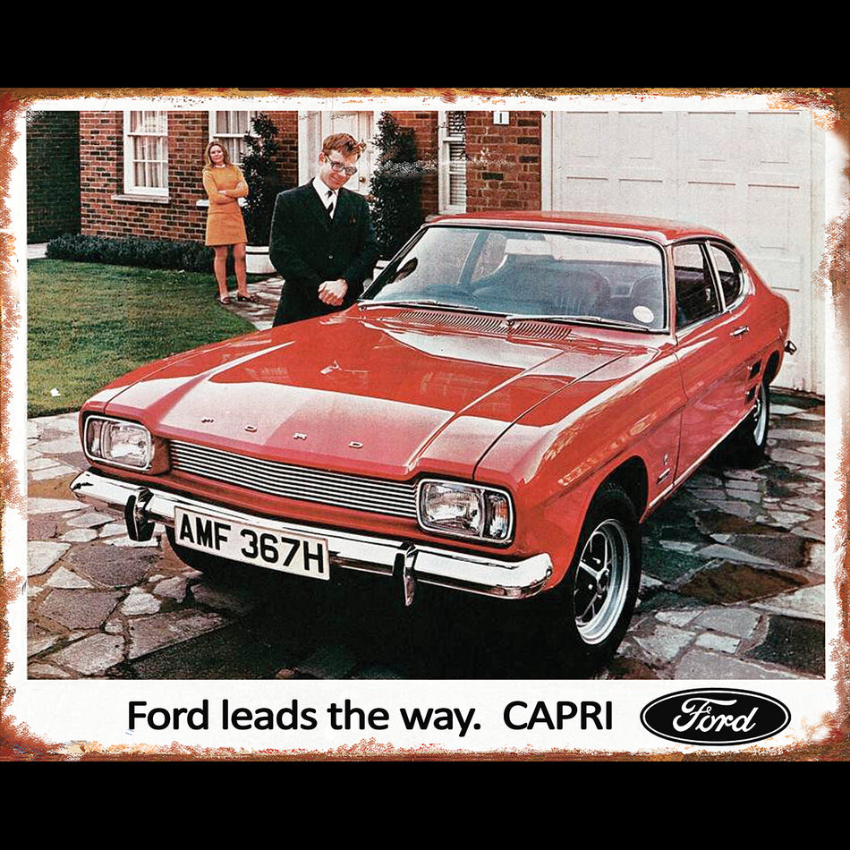 TIN SIGN Ford Capri Early