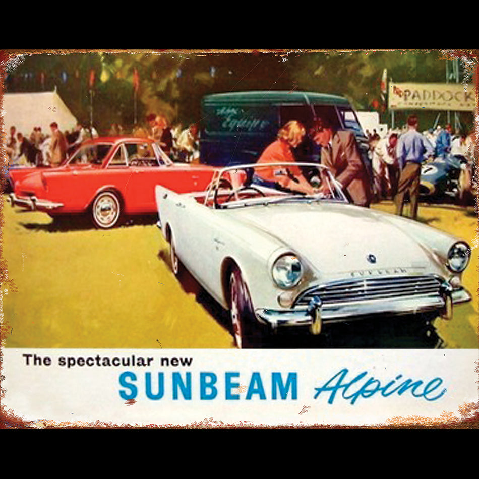 TIN SIGN Sunbeam Alpine Early