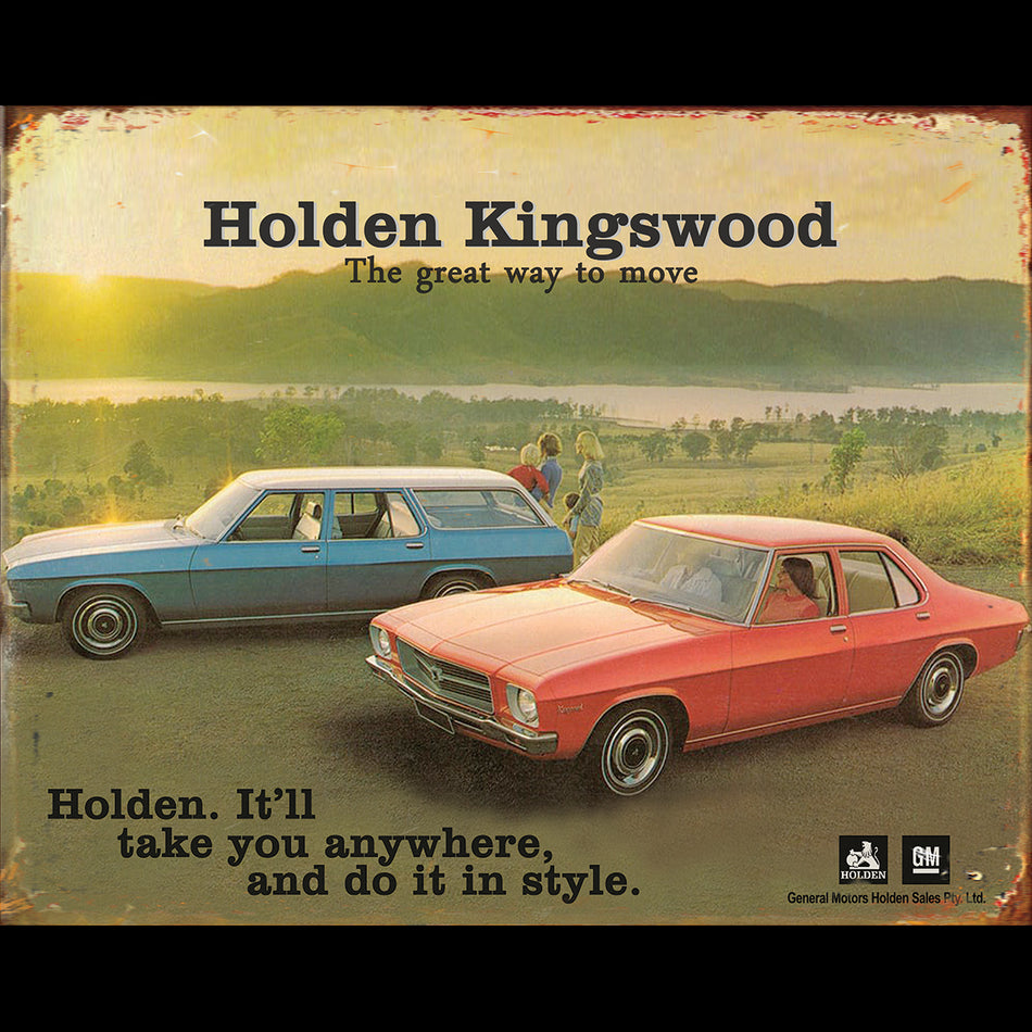 TIN SIGN Holden Kingswood HQ