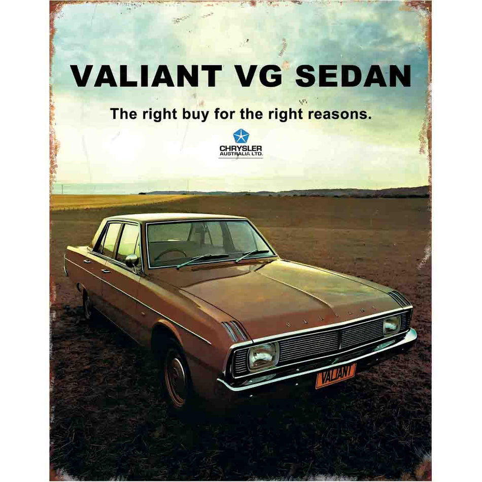 TIN SIGN Valiant VG Sedan