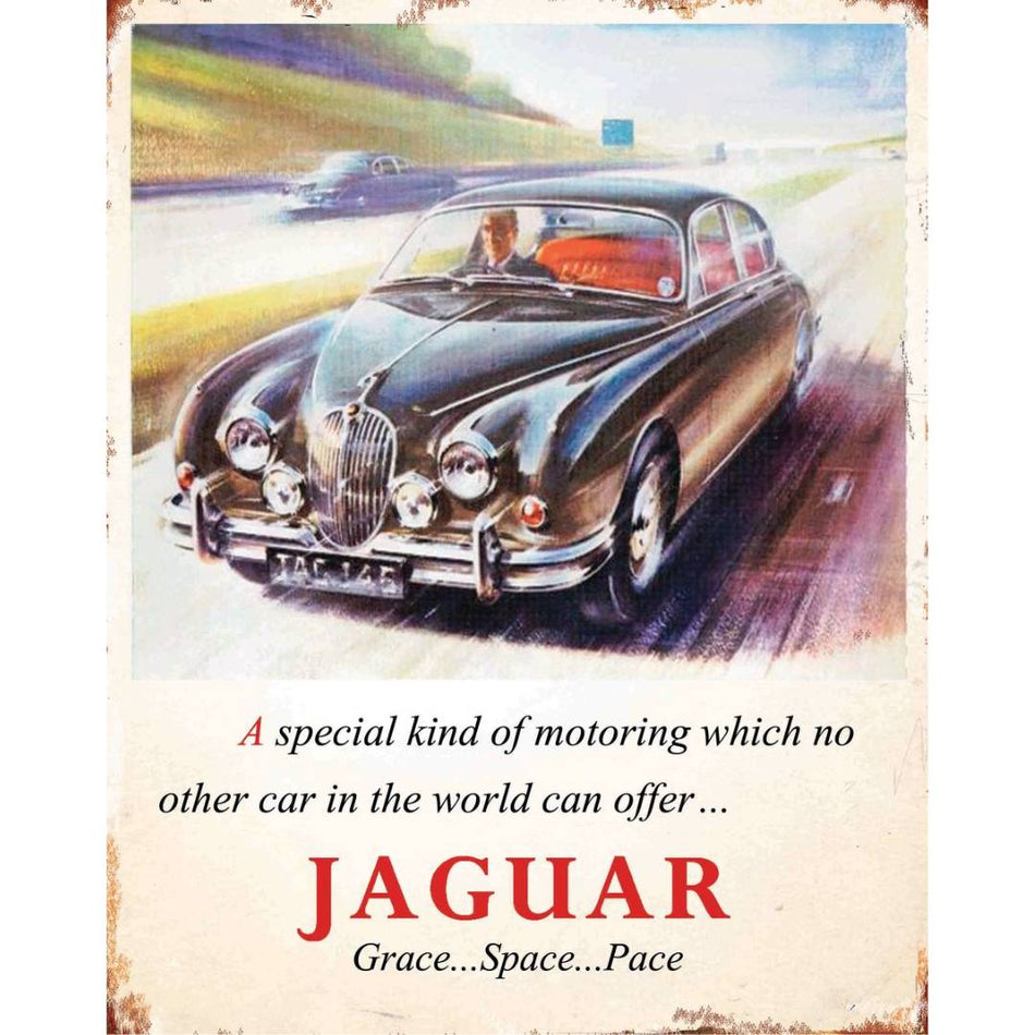 TIN SIGN Jaguar Mk2 Grace Space Pace