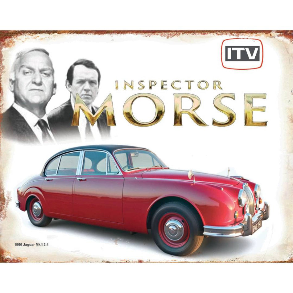 Jaguar Mk2 Inspector Morse BBC Tin Sign