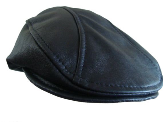 CAP, Leather Cheesecutter (Nappa), black