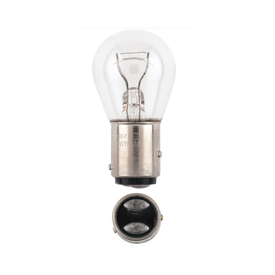 BULB 12V 21/4W Stop Tail BAZ15D Offset Hi Lo Dual Filament