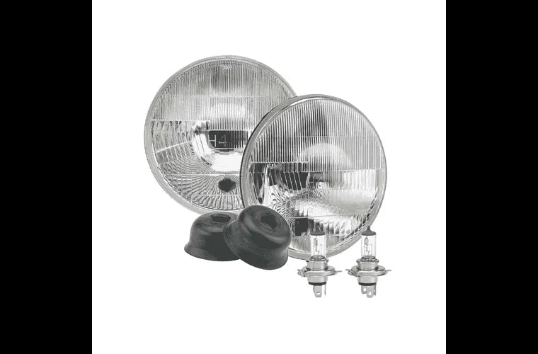 HEAD LIGHT SET 7" round Insert semi sealed H4 Pair