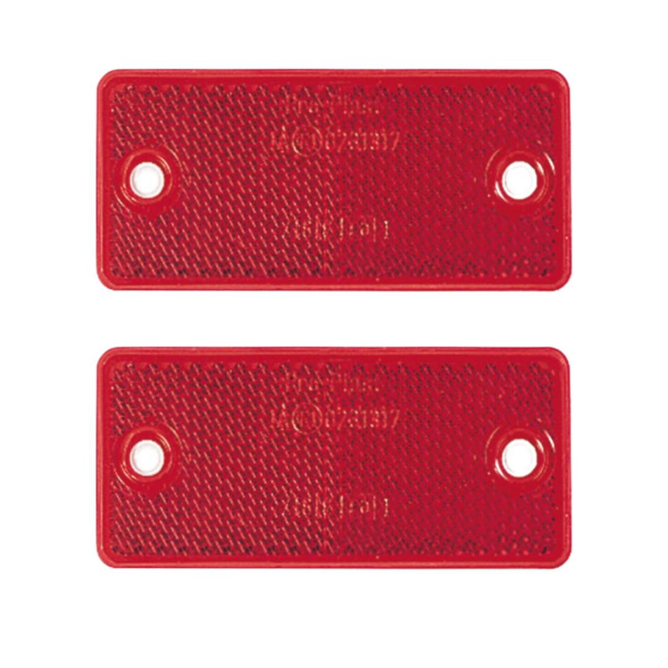 REFLECTOR RED Rectangle Pair 90X40 2 Hole