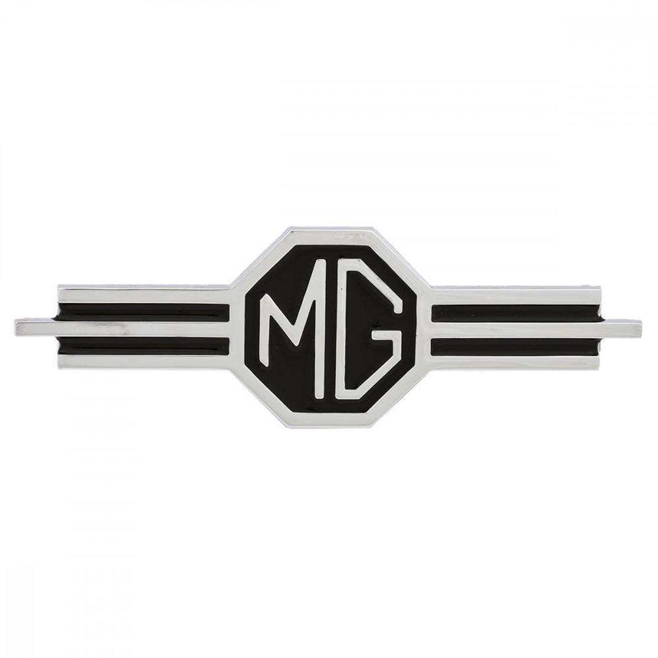 BADGE "MG" Logo Facia MGA MG MGB MG Midget Chrome and Black