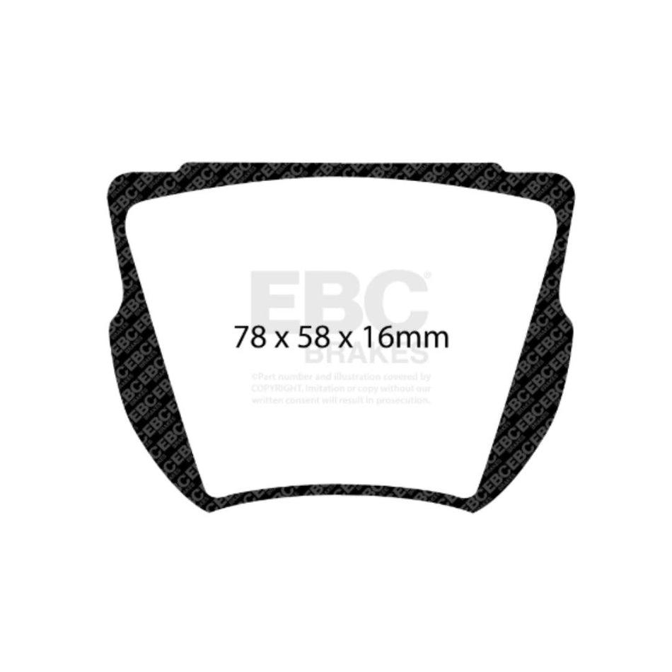 BRAKE PAD Zephyr Mk3 Front Set of 4 Greenstuff