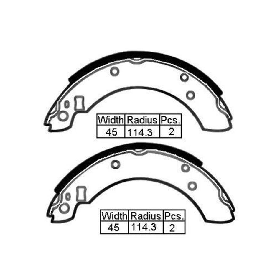 BRAKE SHOE SET Rear Ford Capri Escort Consul Granada1972 to 1985