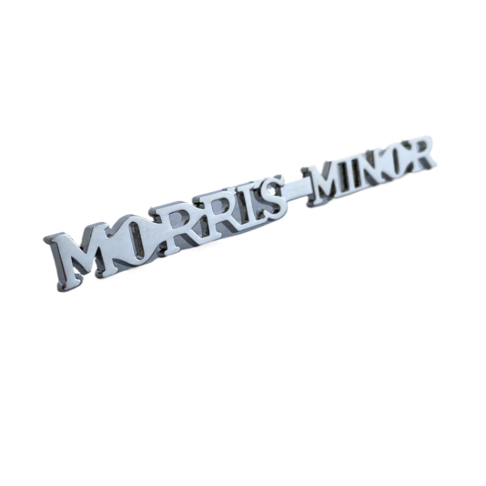 BADGE 'MORRIS MINOR' Bonnet Side Badge pre 1956