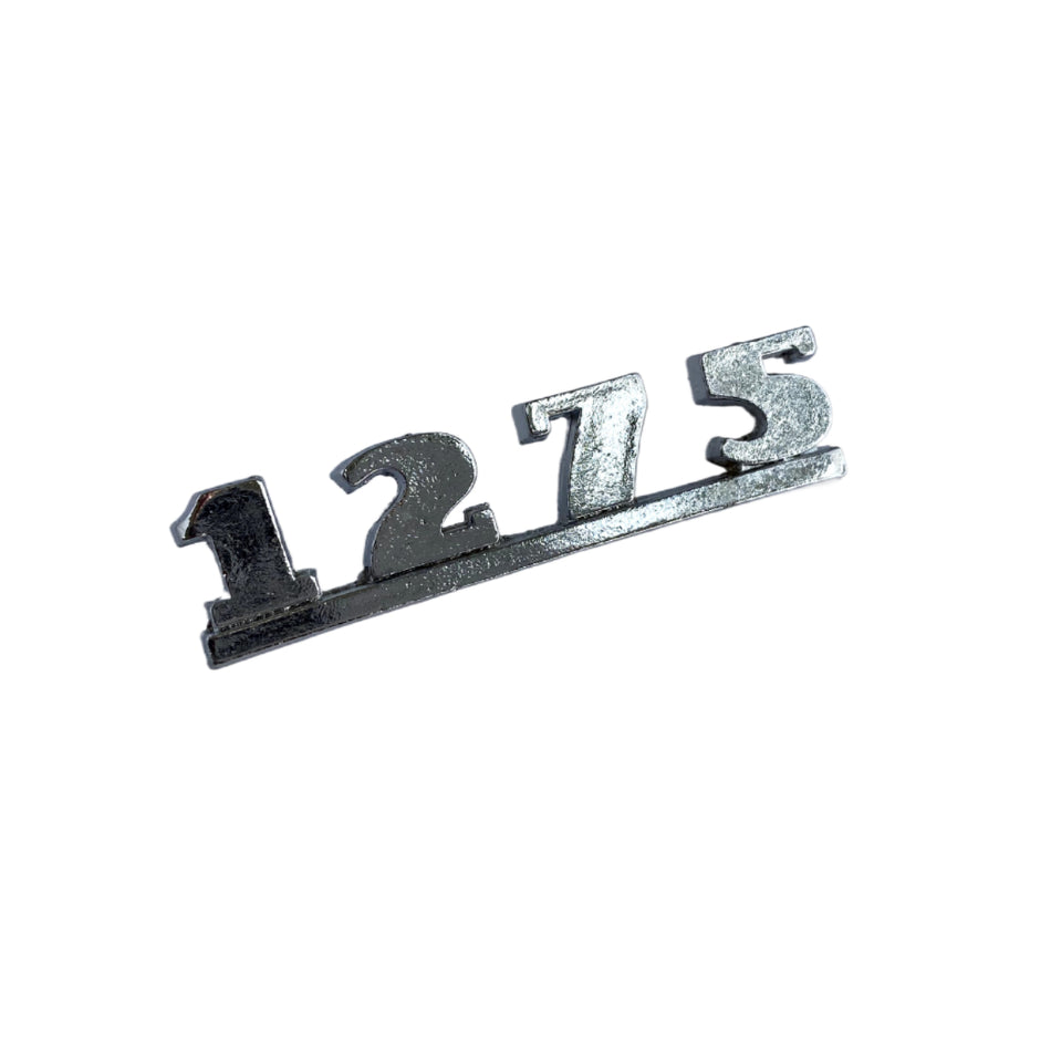 BADGE "1275" Mini GT Badge Chrome with 2 x pins