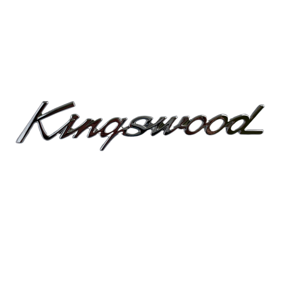BADGE "Kingswood" Holden HK, HT, HG Chome Metal original with pi