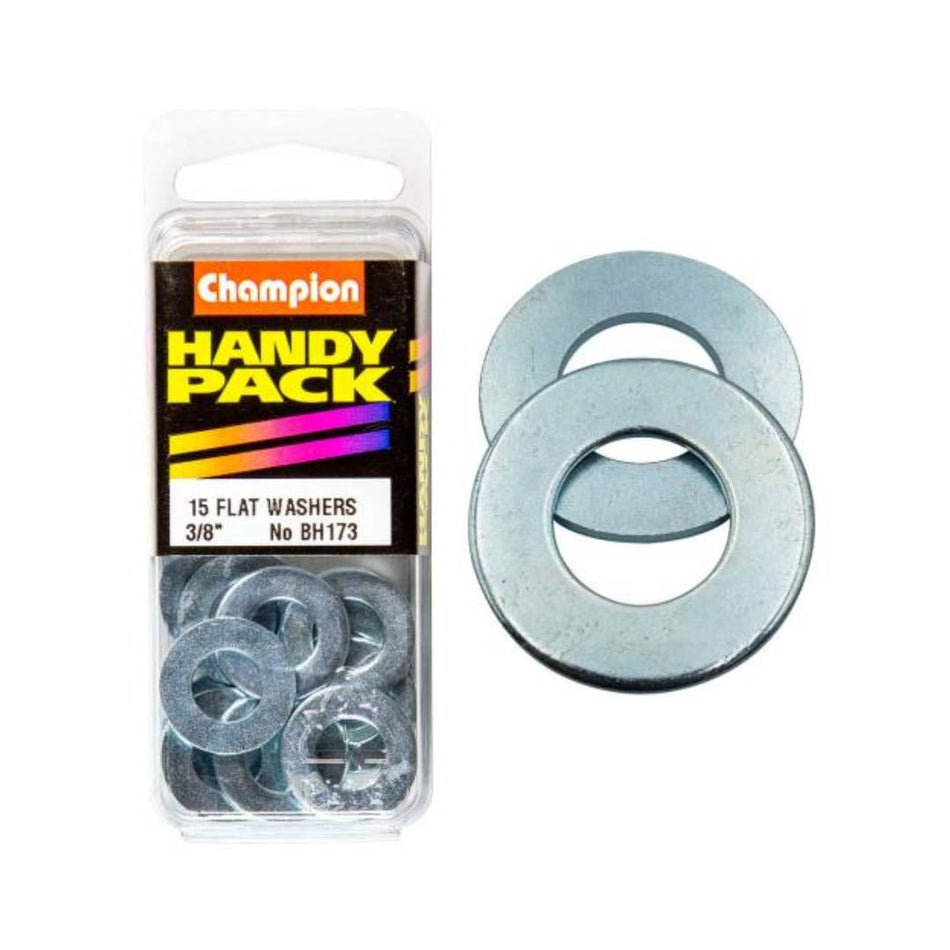 FLAT WASHER STEEL 3/8" Champion 15 Pack