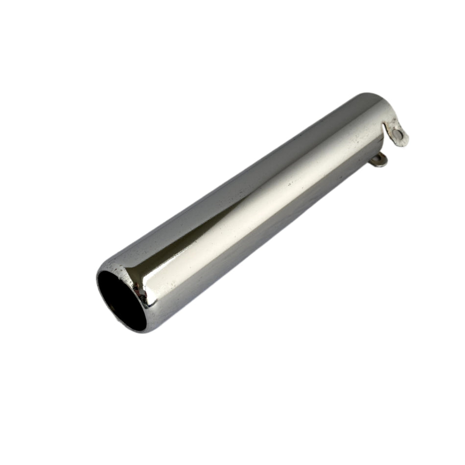 EXHAUST TIP EXTENSION 35mm (1 3/8") angled, chrome