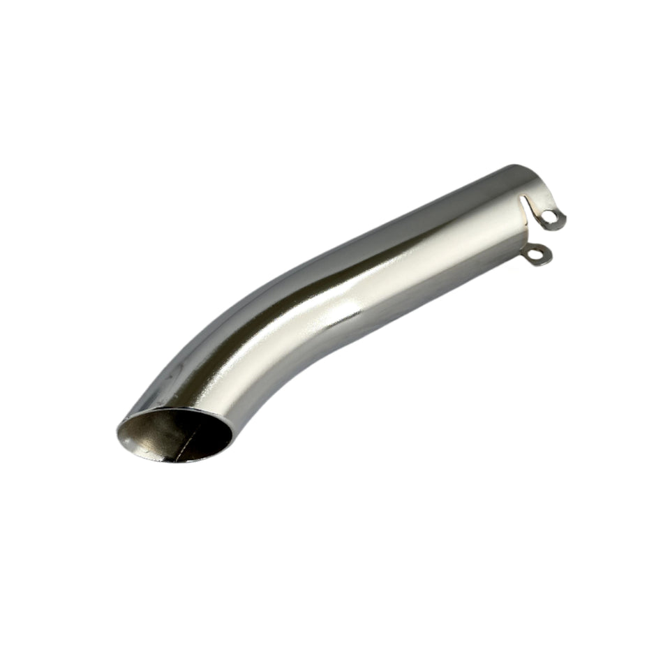 EXHAUST TIP EXTENSION 38mm (1 1/2") curved, chrome