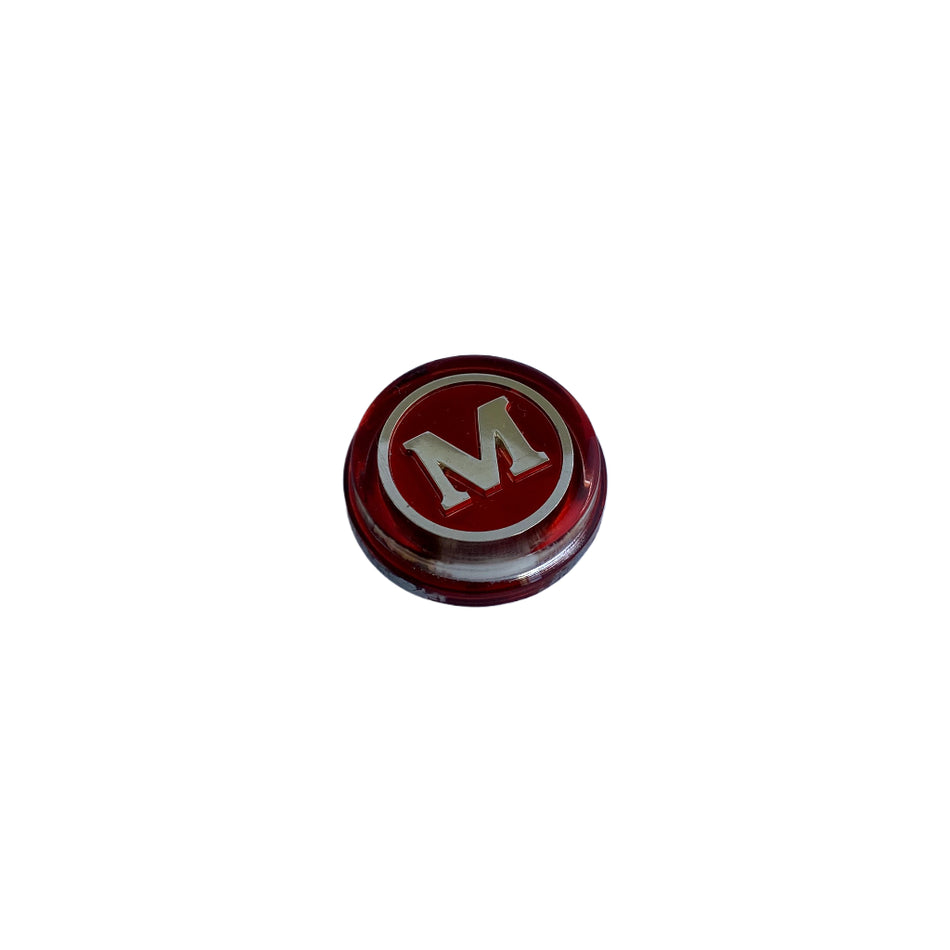 Horn Button Morris badge 35mm centre M motif