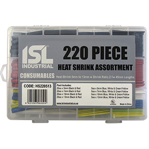 HEAT SHRINK ASSORTMENT 220pc 5-13mm x 45mm