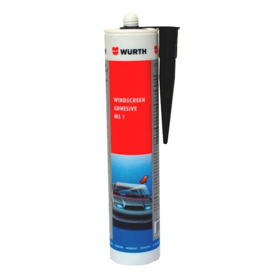 WINDSCREEN WINDOW ADHESIVE MS1 Black 310ml Wurth Cartridge