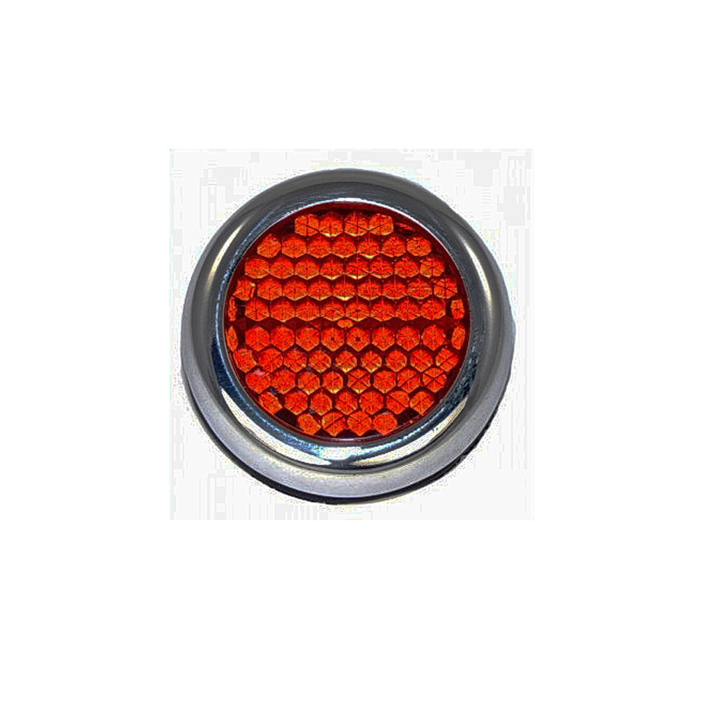 REFLECTOR, Red c/w s/s rim and base