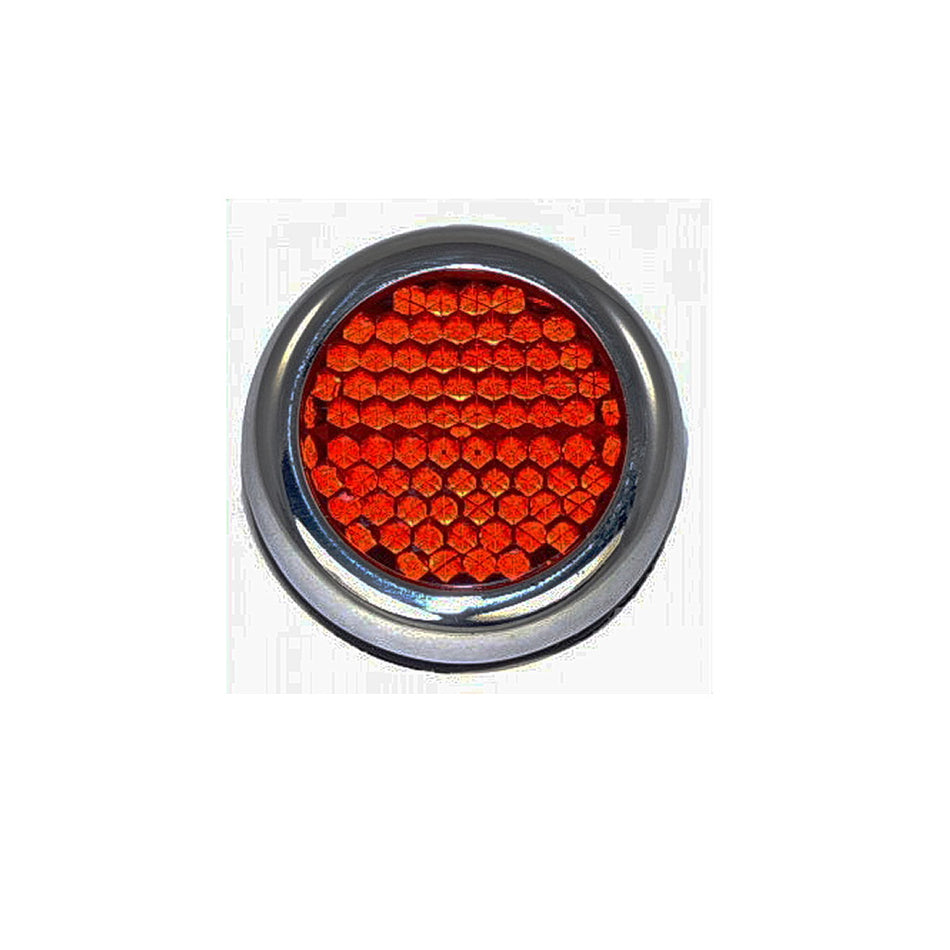 REFLECTOR Red c/w Stainless Rim and Rubber base BMC